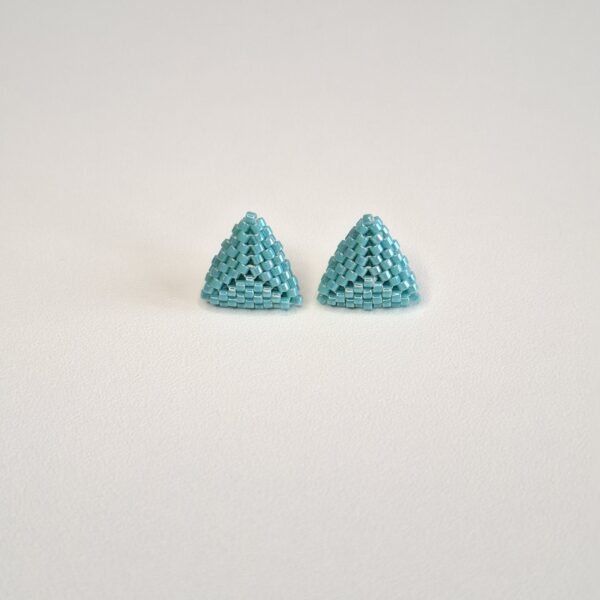 TRIA – Turquoise Minimalist Triangle Earrings