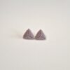 TRIA – Dusty Pink Triangle Earrings