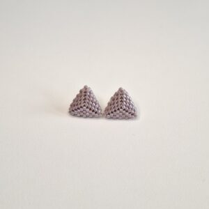 TRIA – Dusty Pink Triangle Earrings
