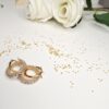 ETERRA – Creolen mit Perlen in Altrosa und Gold