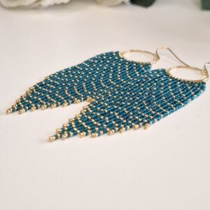 SKY – Capri Blue Fringe Earrings