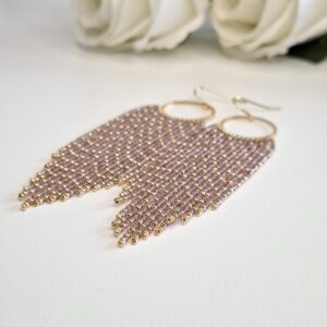 SKY – Amethyst Fringe Earrings