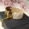 Honey – Earth-Tone Honeycomb Bracelet