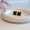 CLO – Black Beaded Stud Earrings