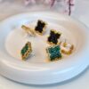 CLO – White Beaded Stud Earrings