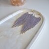 SKY – Purple Fringe Earrings